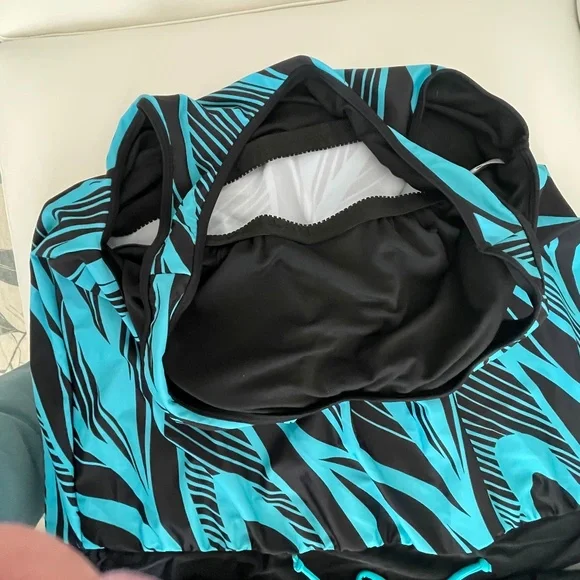 Patchwork Geometric Print Tankini Set - Picture 6 of 6